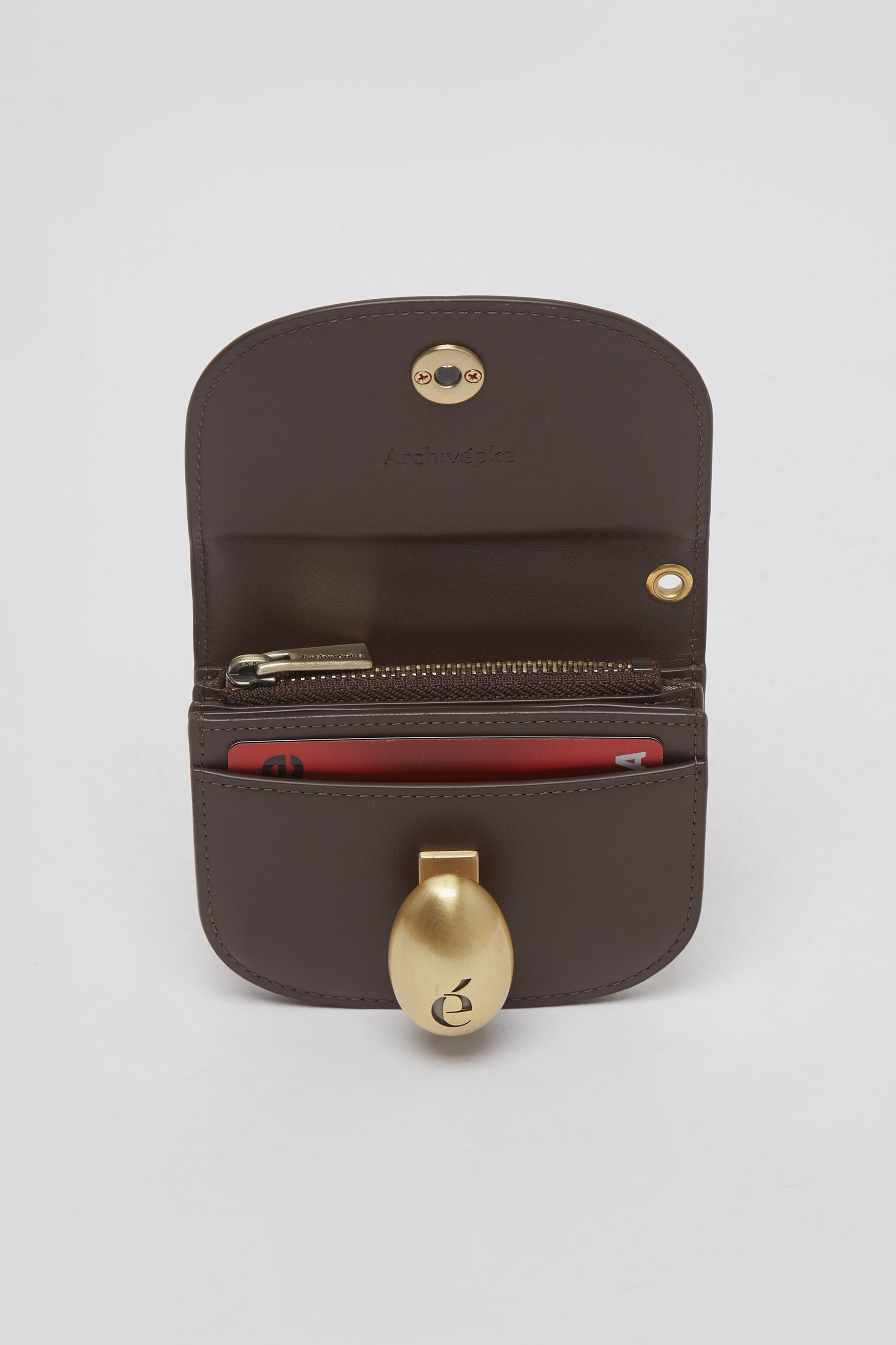 Egg mini wallet Dark Brown